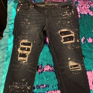 Soho Ny&Co Paint splatter boyfriend jeans